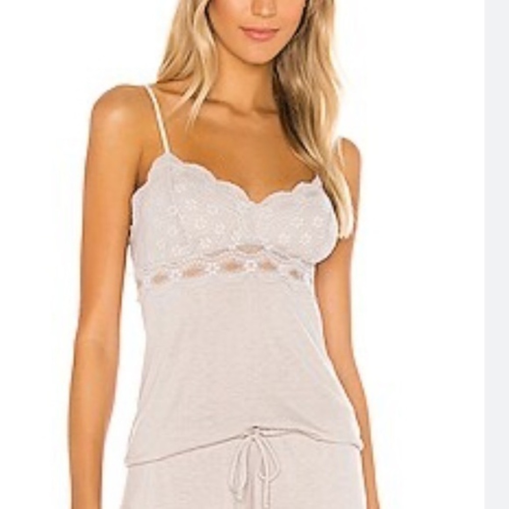 NWT Eberjey The Retro Cami in opal, size L, sold out on Revolve